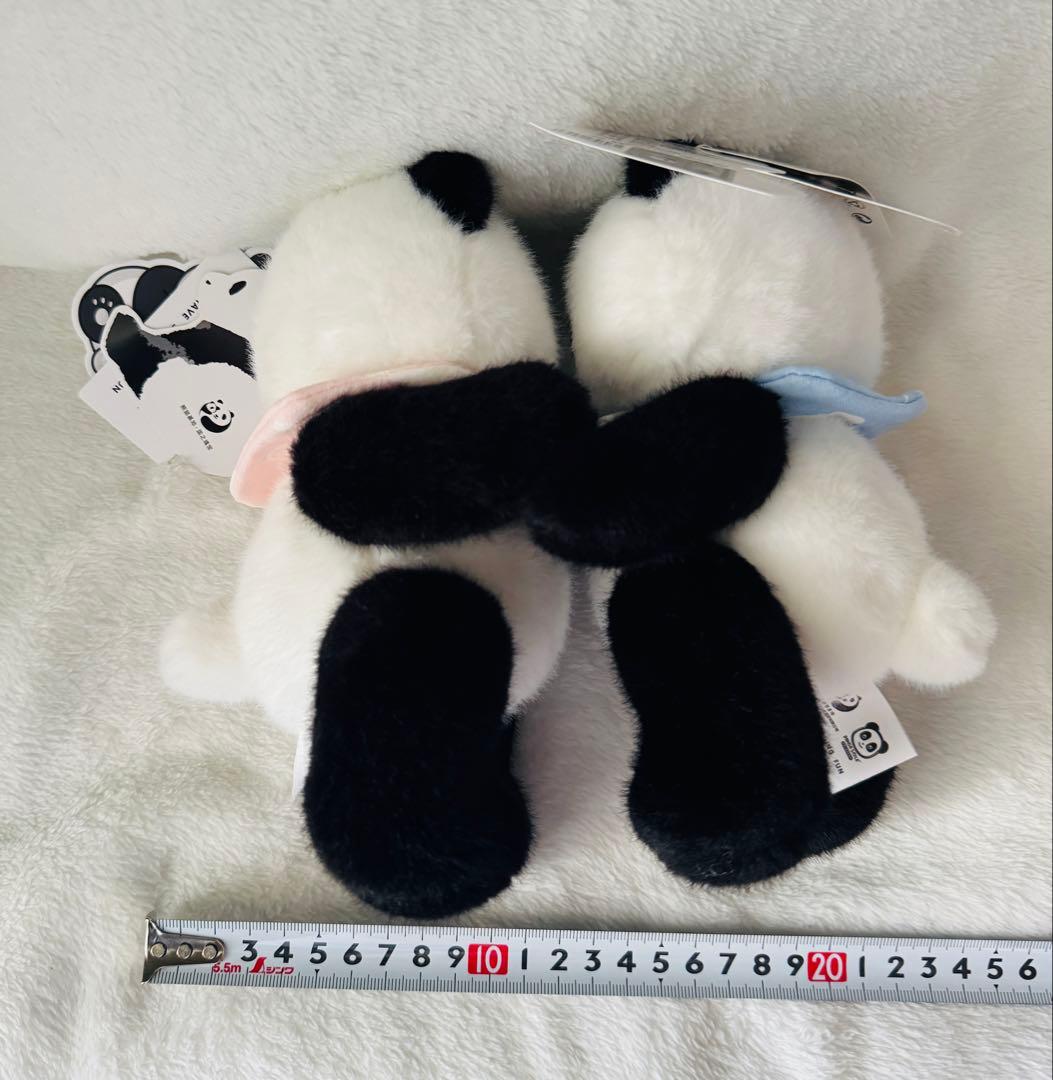 中国 パンダ ぬいぐるみ 2体セット 和花 和葉