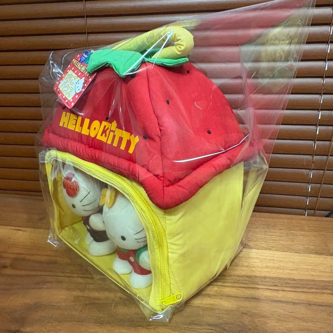 希少☆1997年☆新品　タグ付 いちごハウス　ハローキティ　ぬいぐるみ