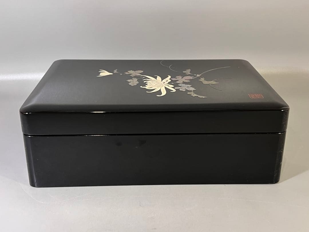 DT649 青貝塗 螺鈿 文箱 共箱