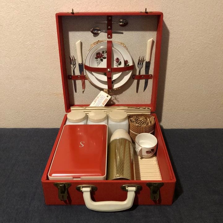 ◆ 60s SIRRAM ビンテージ ピクニック ティー セット イギリス ◆