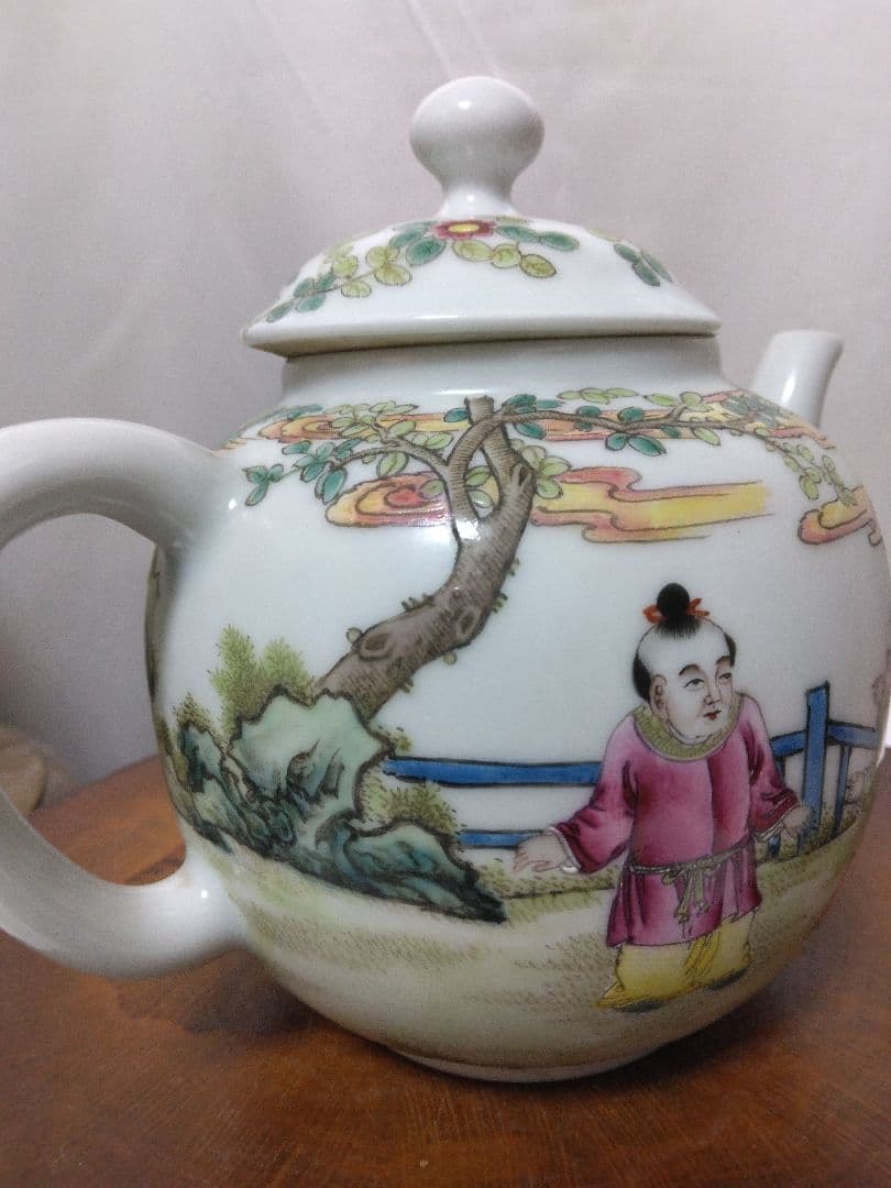 中国美術琺瑯彩水注