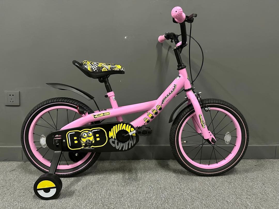 【新品・未使用】ミニオンズ 子供用自転車 18インチ 補助輪付き 正規デザイン