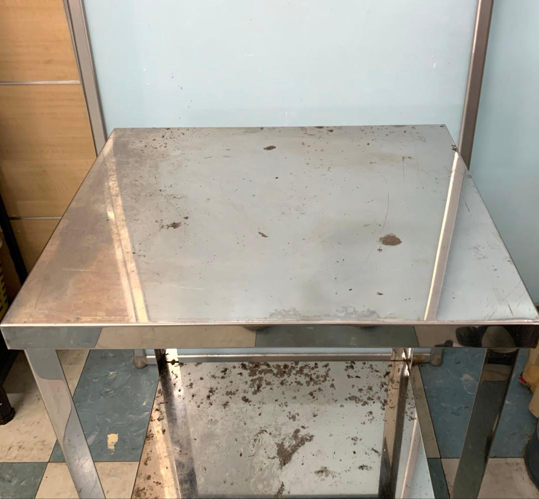 業務用ステンレス作業台 調理台 高さ790㎜×幅600㎜×奥行500㎜ ガス台