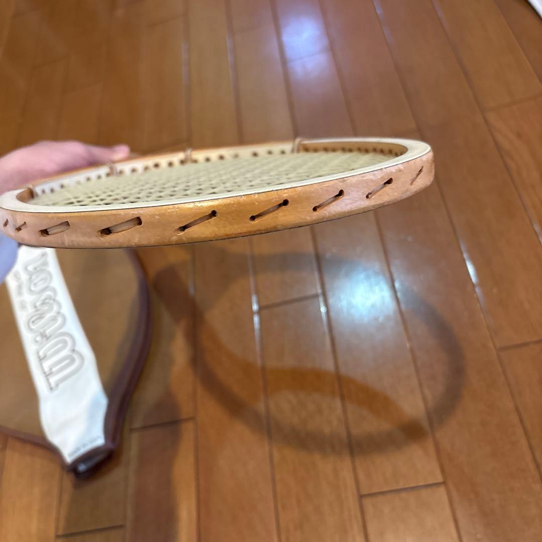 希少 木製 Wilson テニスラケット ケース付き