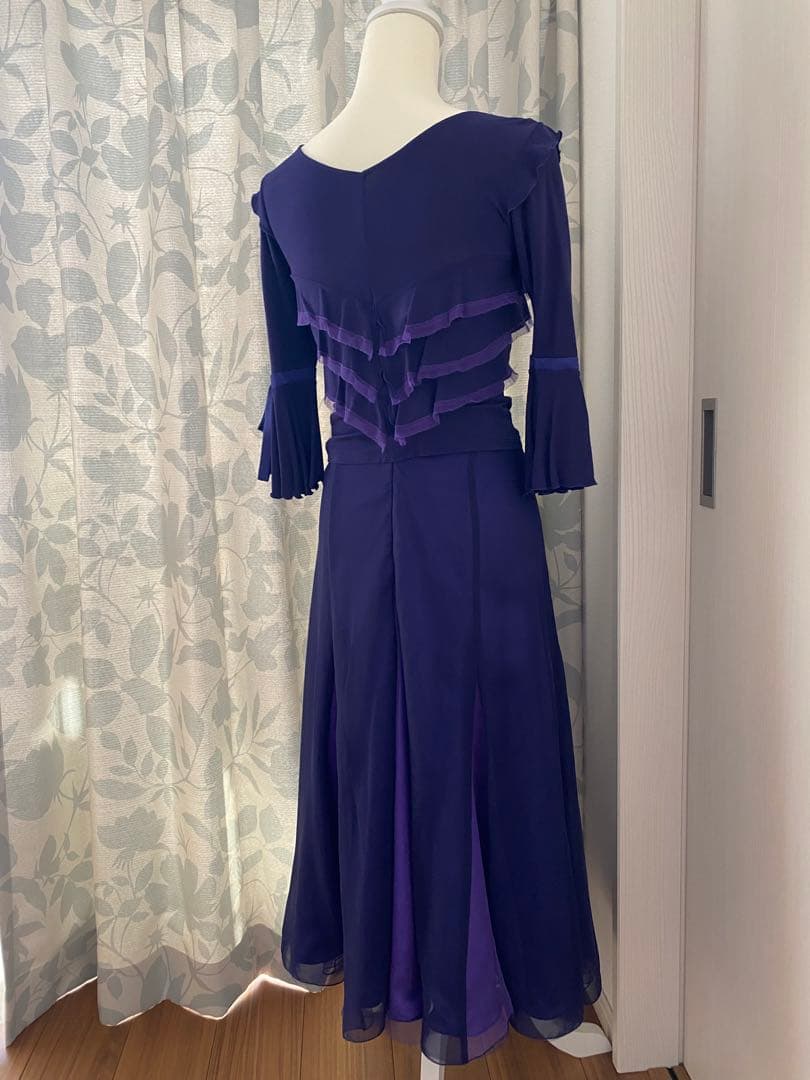 チャコット　パープルフリル付きセパレートドレス