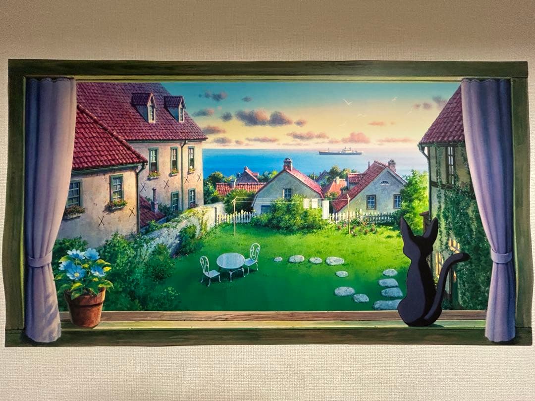 ジブリ美術館オリジナル 壁窓 「ジジ、海が見えるよ」魔女の宅急便