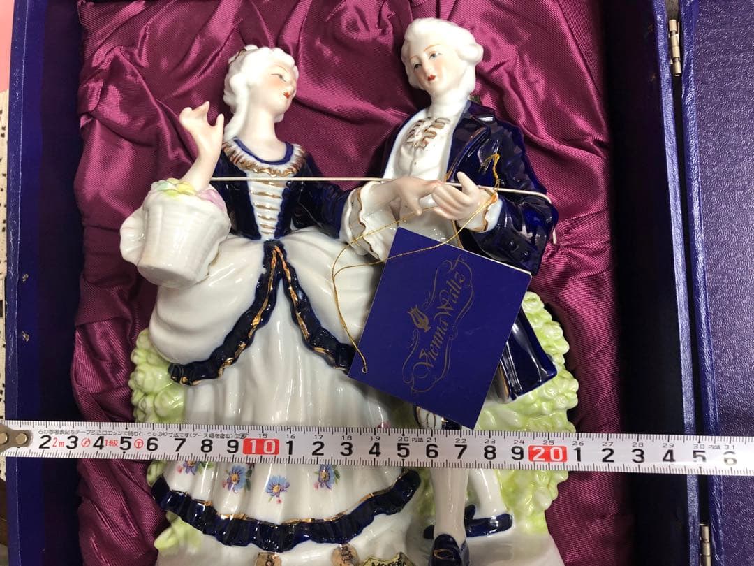 昭和レトロ　KATO 工芸　オルゴール　陶器人形　ビンテージ　日本製