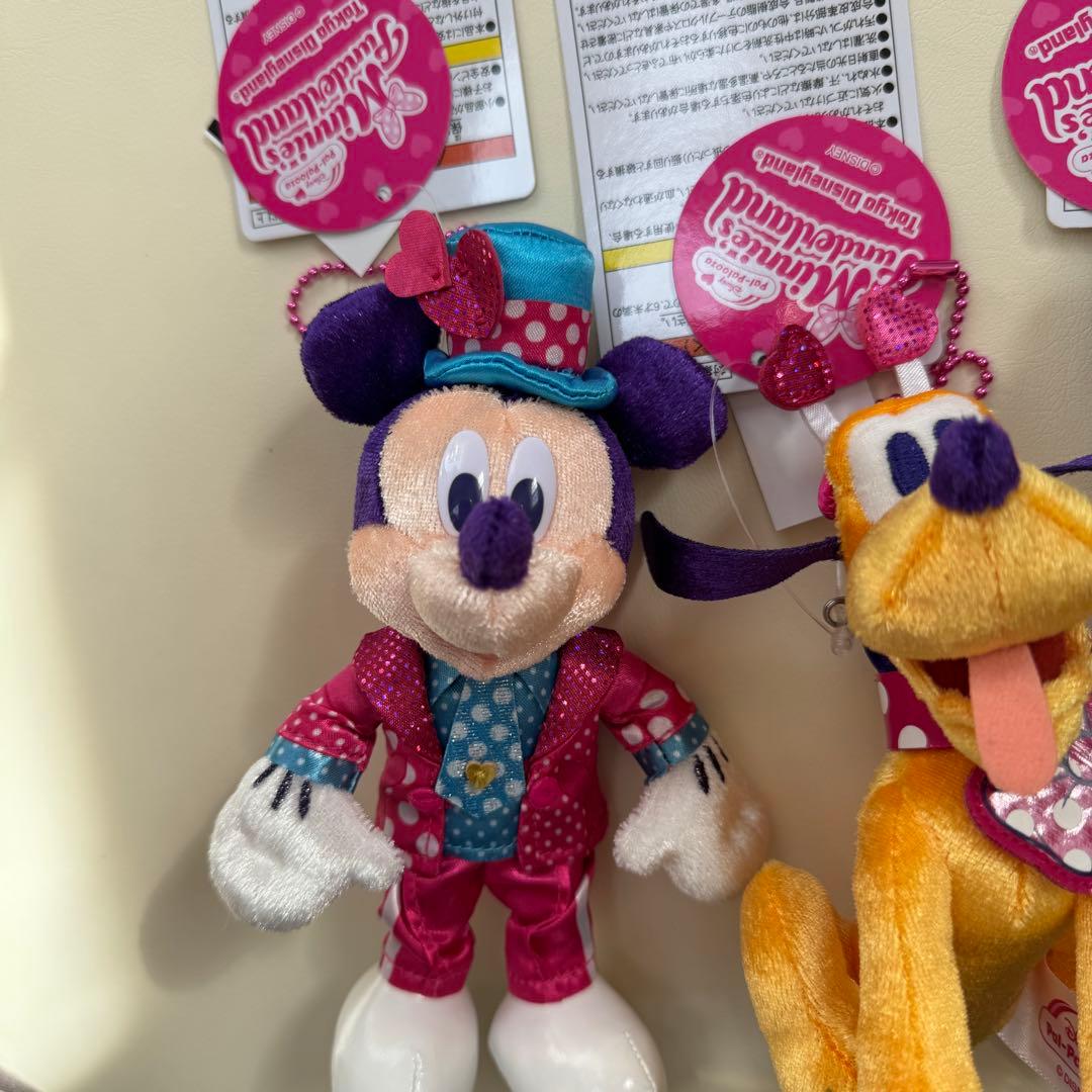 ミッキー ミニー プルート 3個セット ぬいぐるみバッジ パルパルーザ