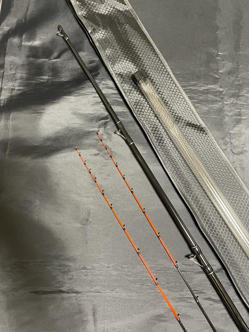筏竿 穂先2本付き 　船竿 １．７ｍ　ソリッド穂先二本 かかり釣り 筏　かせ