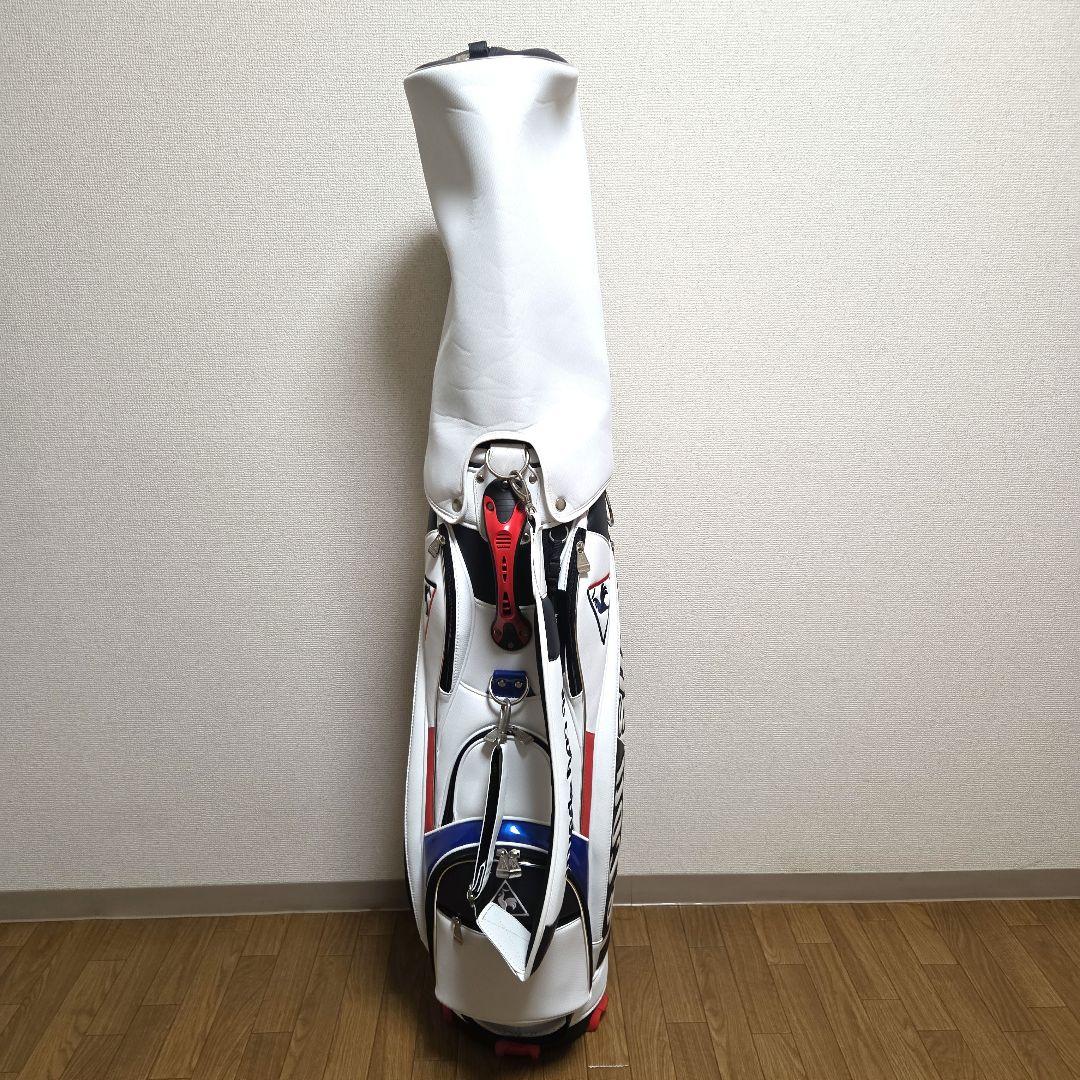 le coq sportif キャディバッグ 白黒青