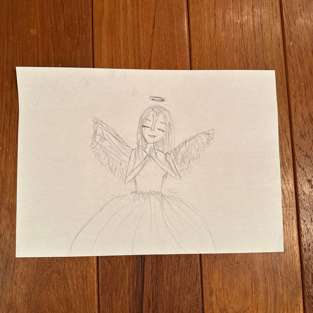 天使の鉛筆画