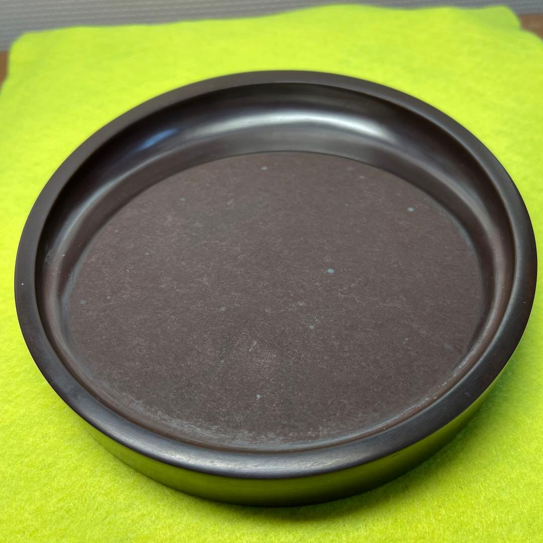 ⭕️赤間硯　希少　日月研　径147m m 泉光堂　美品　女性好み