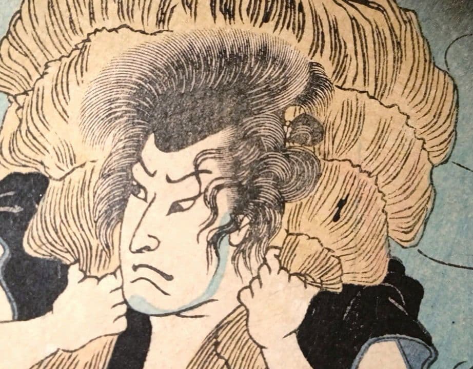 浮世絵版画、東海道五十三對（藤川) 歌川国芳画、弘化2年～3年（1845頃)出版