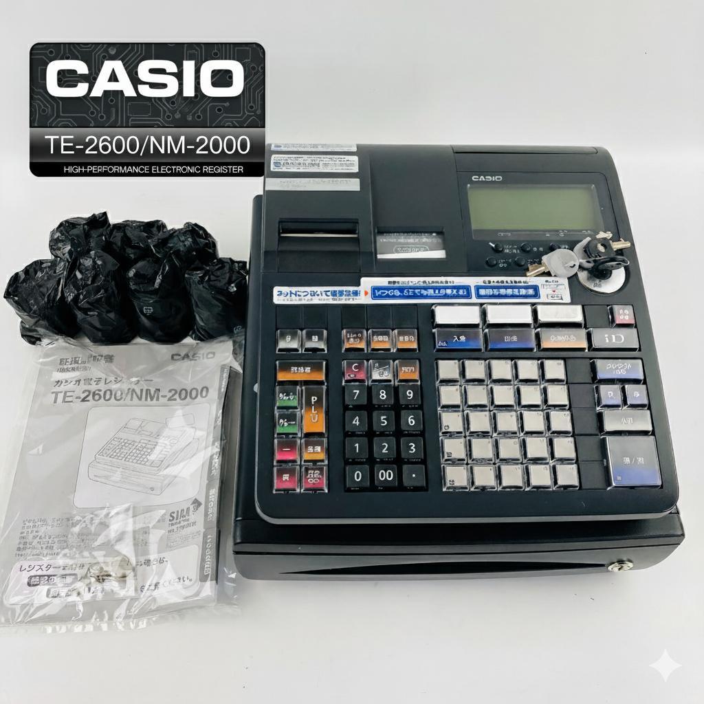 【美品】CASIO カシオ電子レジスター TE-2600/NM-2000