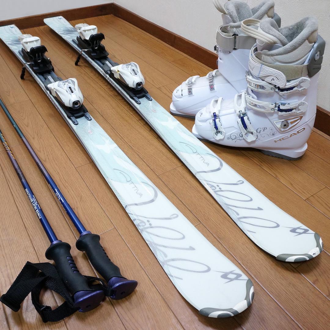 メンテ済 156cm 靴25～25.5cm VOLKL レディーススキーセット
