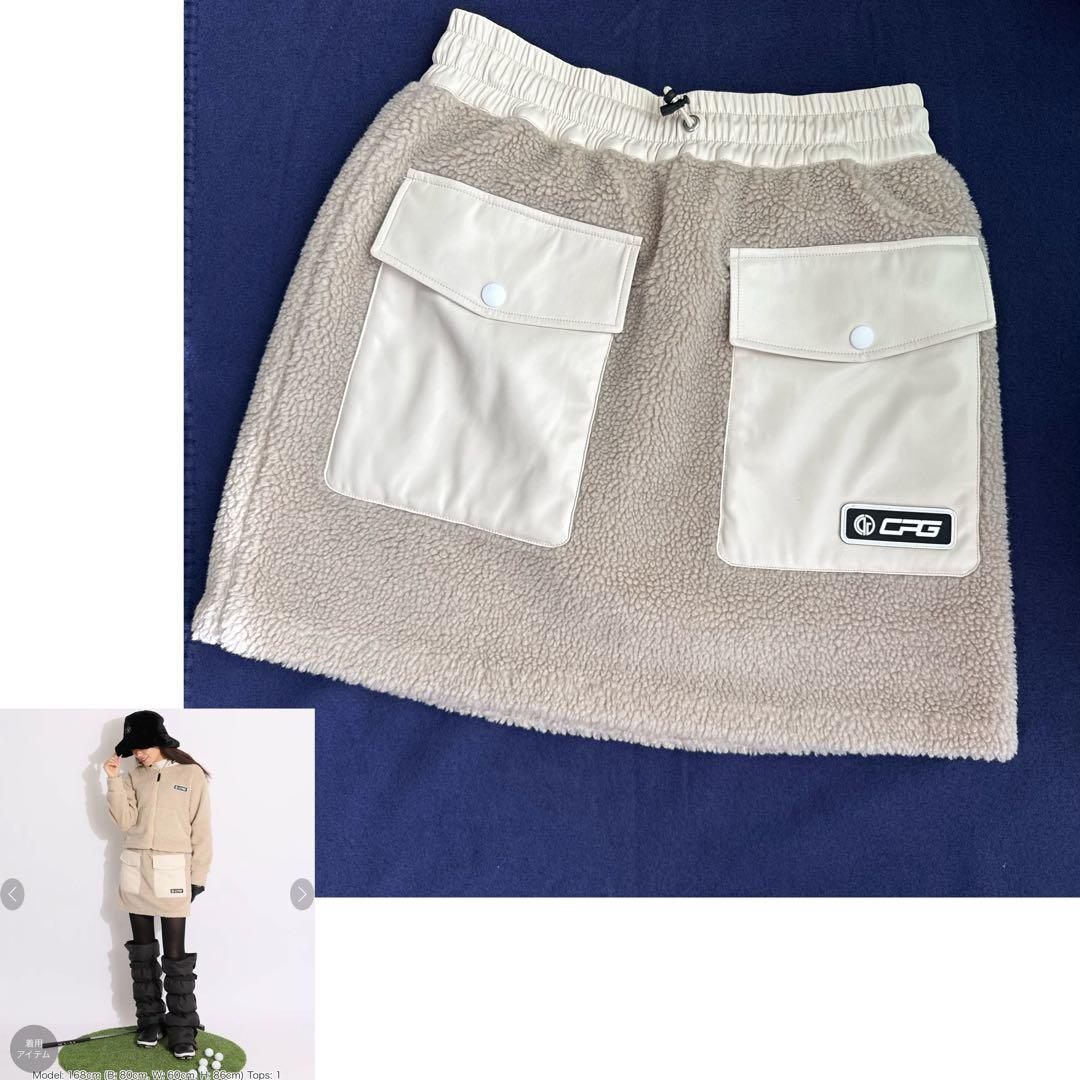 CPG GOLF シーピージーゴルフ 合皮切替ボアスカート 定価3.9万円