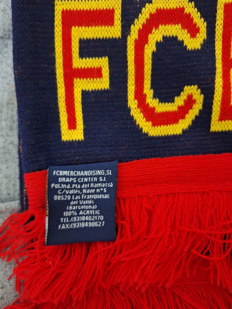 貴重【レトロ品】バルセロナ タオルマフラー (タグ有)
