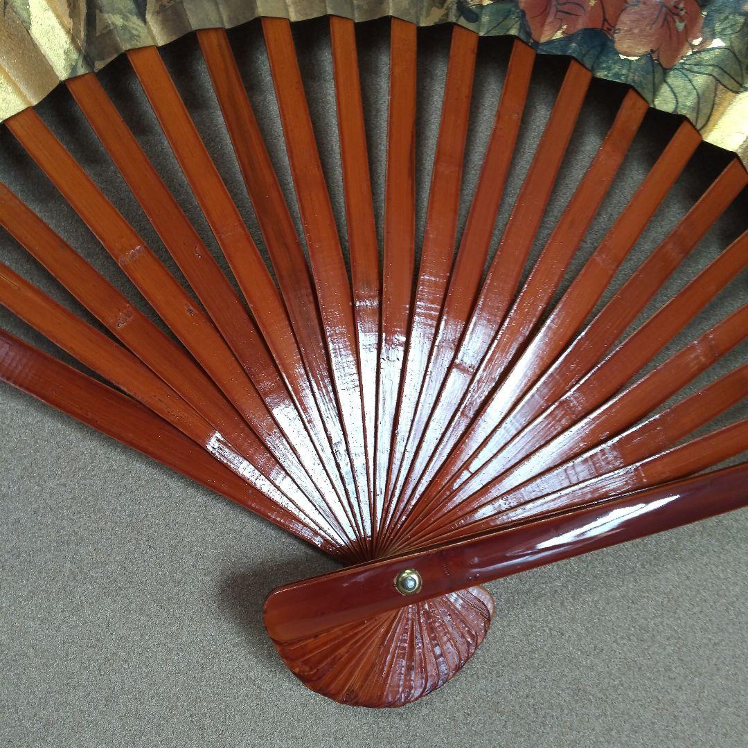 特大 扇 飾りディスプレイ 花鳥風月 お洒落 雑貨 希少