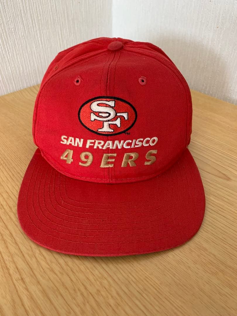 サンフランシスコ49ers キャップ 赤　NFL ビンテージ　古着　アメフト