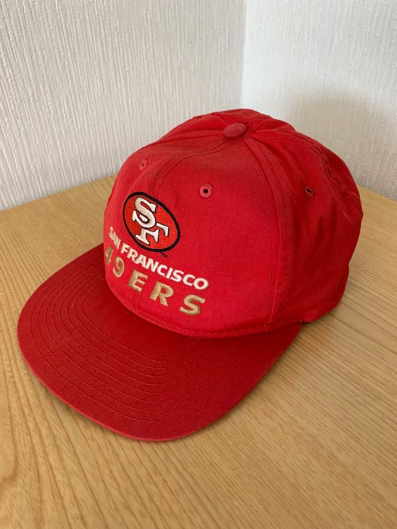 サンフランシスコ49ers キャップ 赤　NFL ビンテージ　古着　アメフト