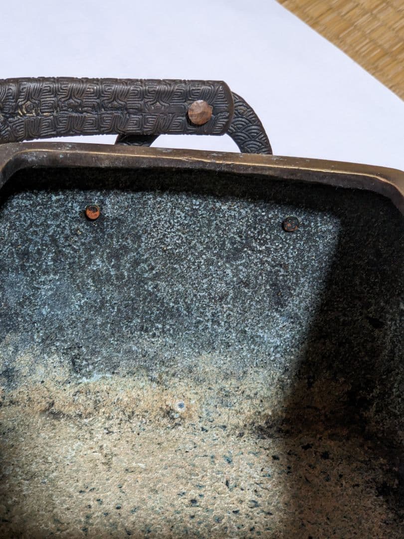 ⭐ 福壽双鶴龍紋様！香炉 銅器 明治時代 手炉 唐物 唐銅 香道具 骨董品レア物