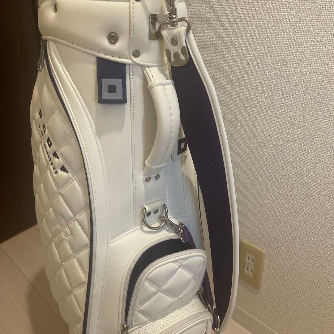 OFF キルティング ゴルフバッグ ホワイト※クラブはつきません※