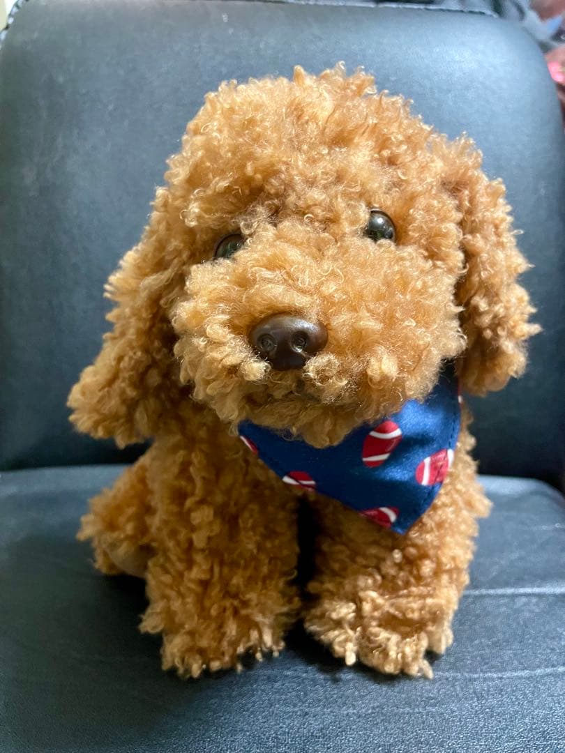 【新品未使用】茶色いトイプードル ぬいぐるみ 可愛いバンダナ付き　超可愛い　犬