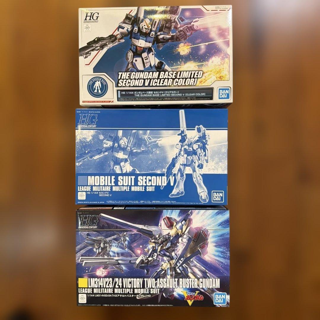 H*佐様 HG V2ガンダム　セカンドV ノーマル　クリア　3体セット　未組み立