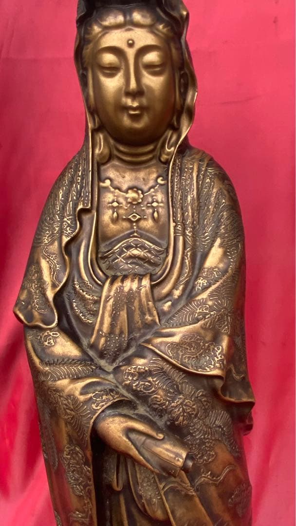 仏像 古美術 骨董 銅製観音菩薩 観世音菩薩 観自在菩薩 救世菩薩 コレオーク品