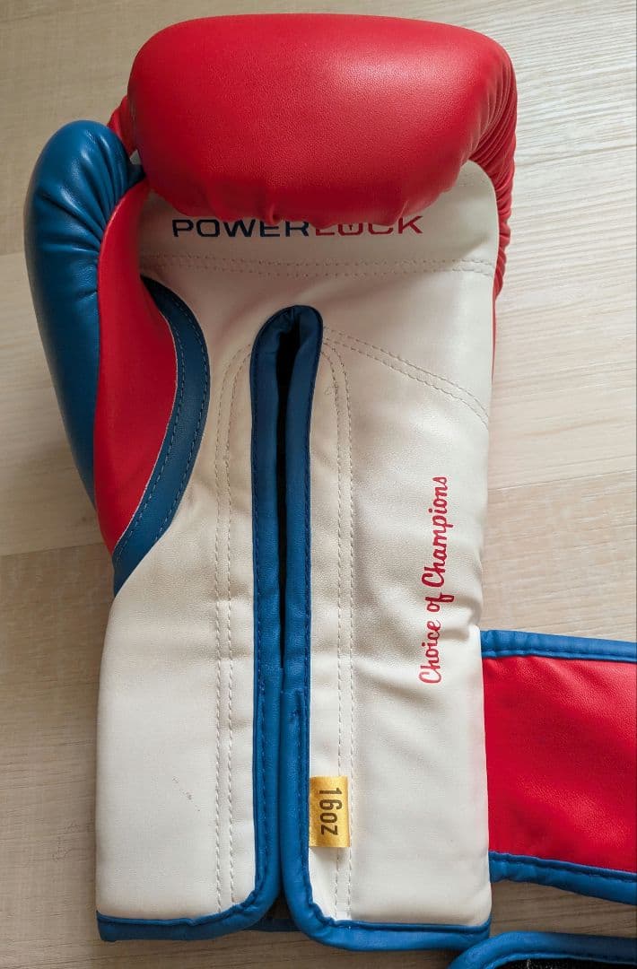 EVERLAST POWERLOCK ボクシンググローブ 赤/青16oz 極美品