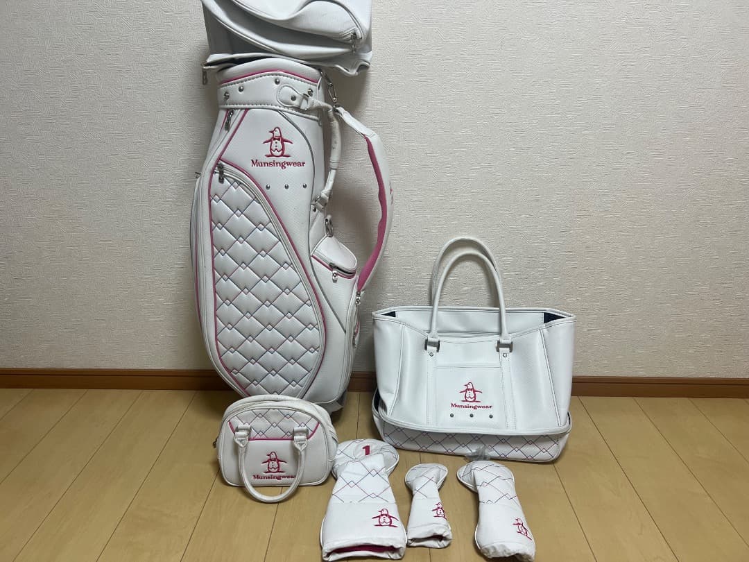 Munsingwear キャディバッグセット ホワイト・ピンク