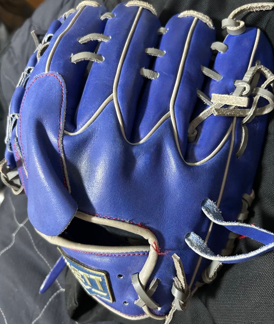 ZETT 投手用左投げグローブ 青