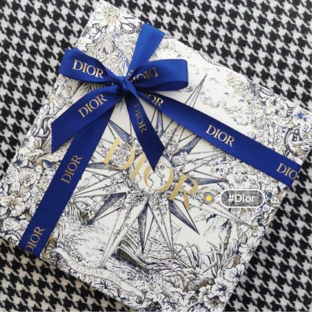 Dior ラッピングリボン　1ロール ブルー　2.5cm