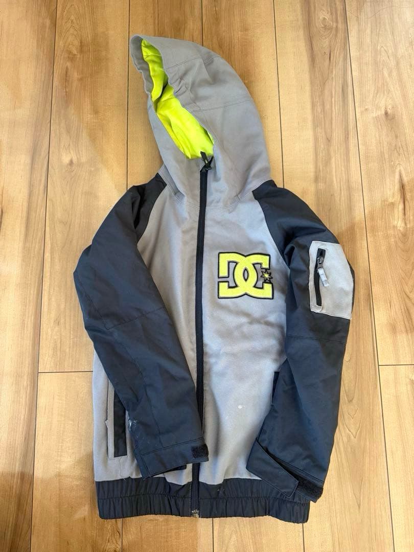 DC スノーボードウェア 上下セット子ども用 グレー/イエロー