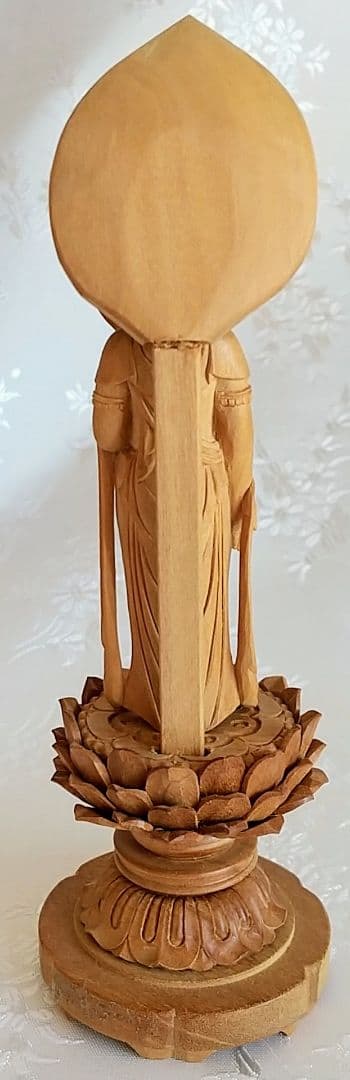 聖観音菩薩立像 観世音菩薩 2寸 厨子入り ◆白檀 木彫 仏像