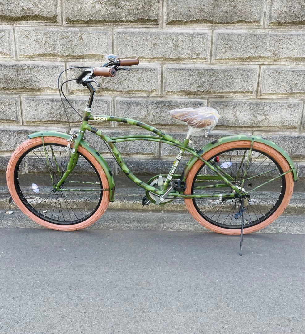 【新車】 ビーチクルーザー BOON 迷彩 26インチ 大阪