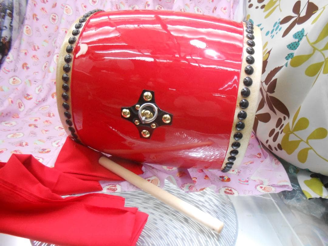 新品未使用(送料無料)21.500円　大太鼓30cm サージ/モス布　撥付き