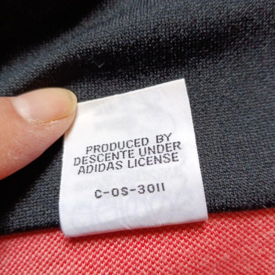 アディダス 黒/赤 ジャージセットアップ ヴィンテージ