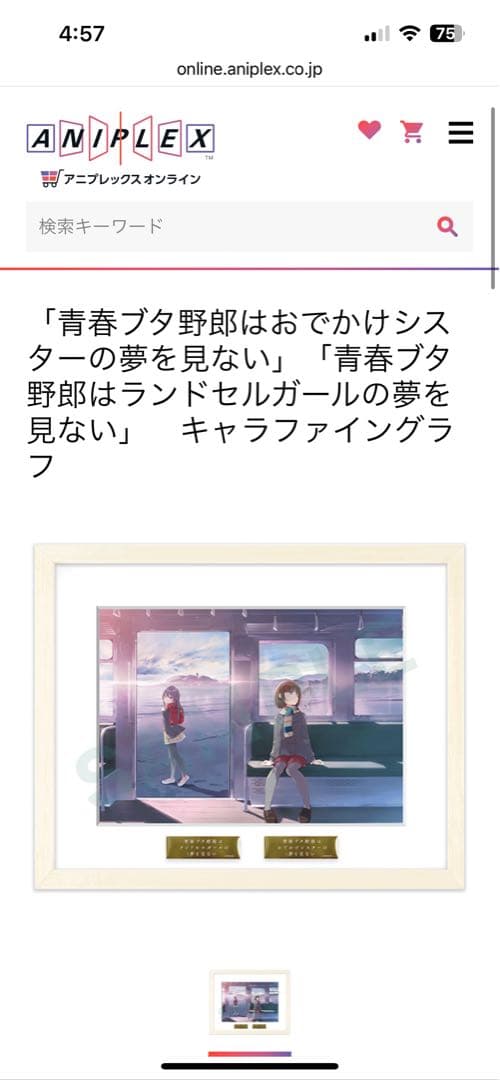 青ブタ　キャラファイングラフ　詳細は説明欄に