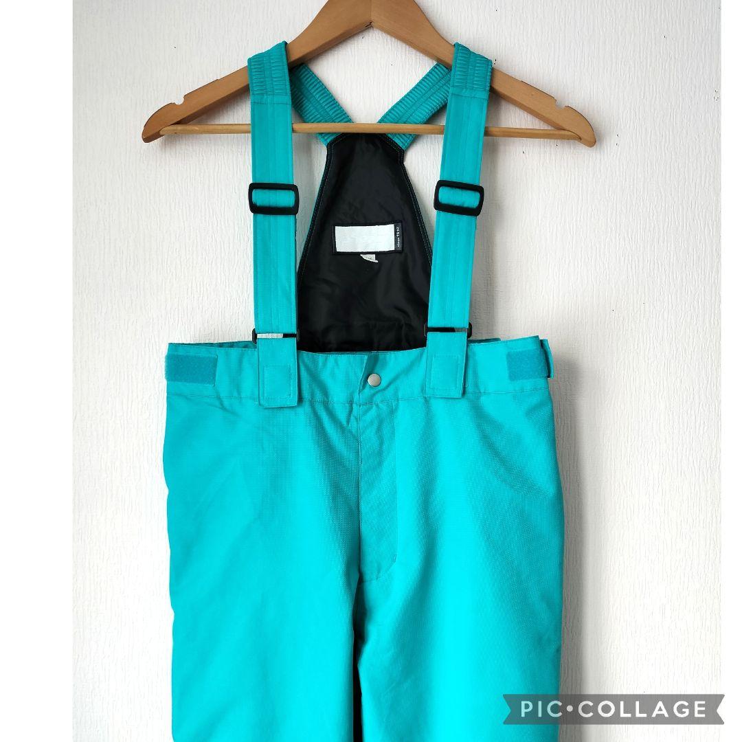 美品☆Phenixスキーウェア女の子150 140 上下 パステルブロック×水色