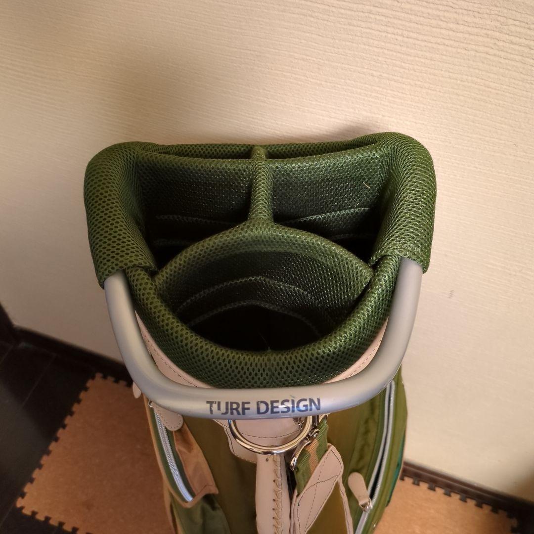 TURF DESIGN キャディバッグ グリーン/ベージュ