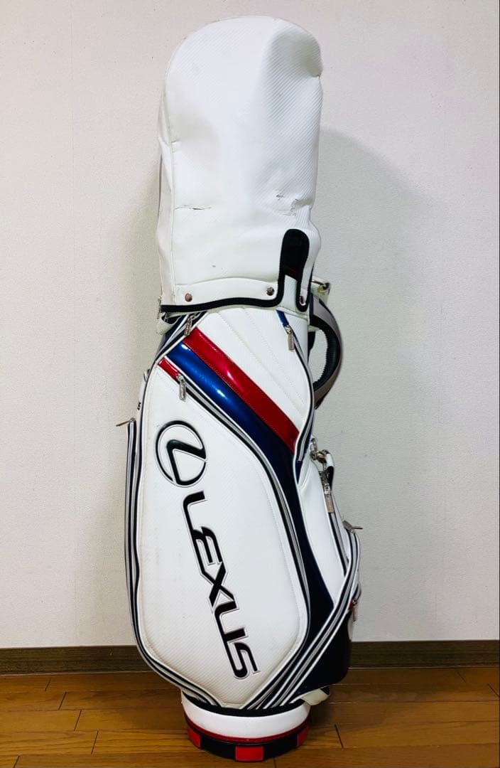 Lexus キャディバッグ ホワイト/ブルー/レッド