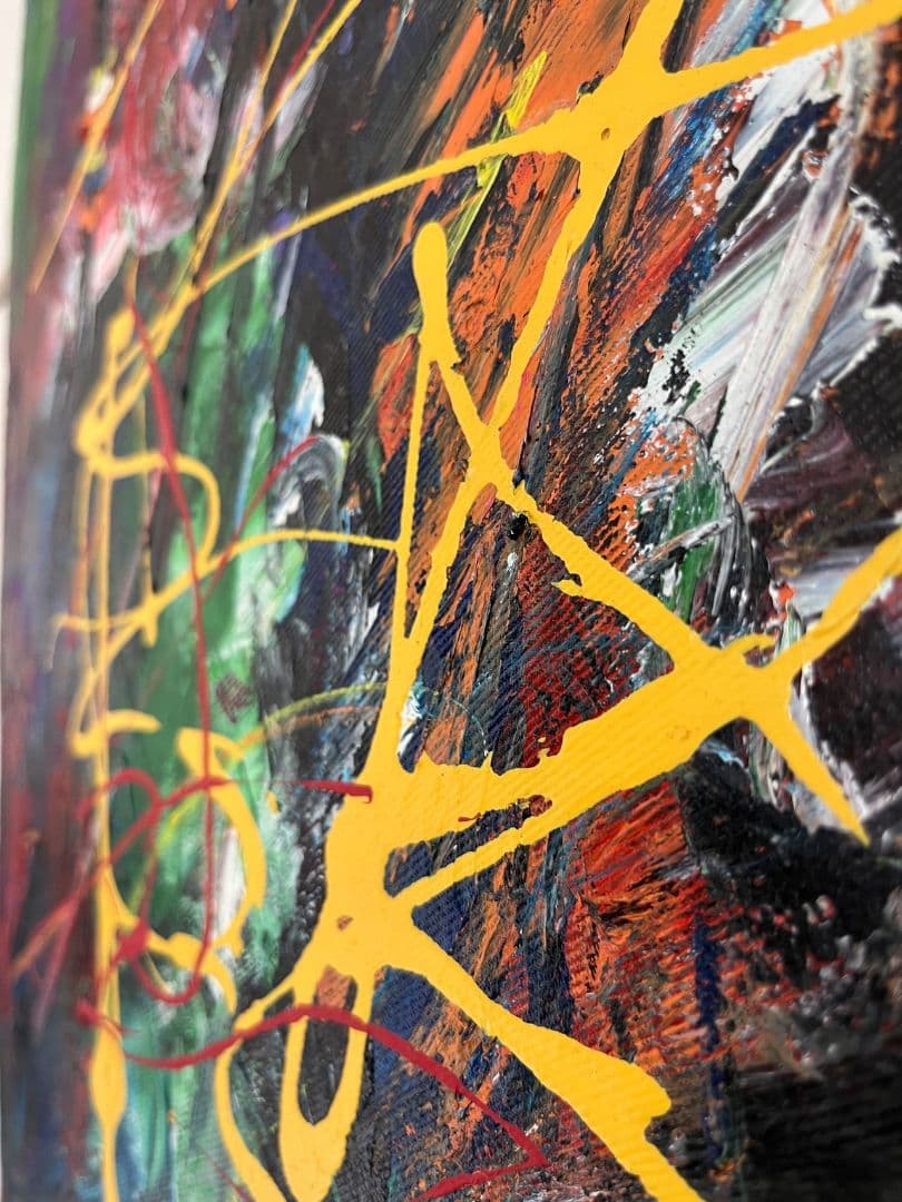 【非売品】アフリカのアーティストの油絵　 オイルドペイント　絵画　アート