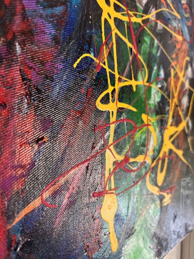 【非売品】アフリカのアーティストの油絵　 オイルドペイント　絵画　アート