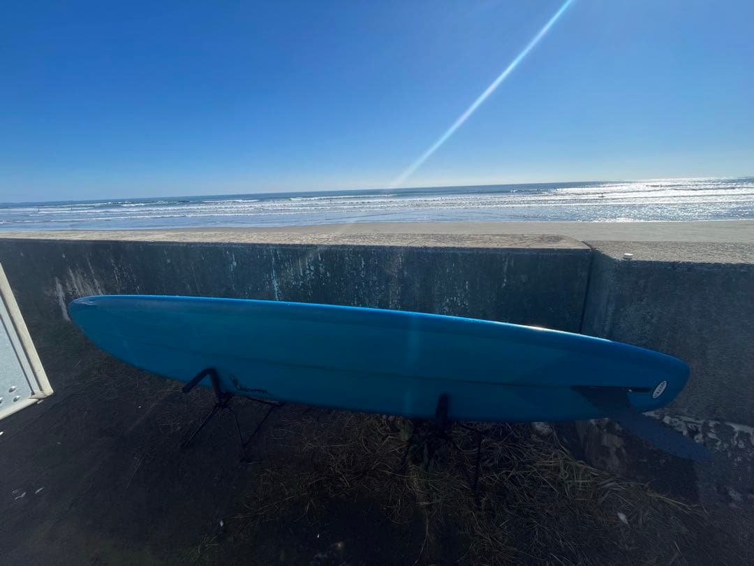 サーフボード　 青ロングボード 1フィン 良好　10ft ノーズライティング可能