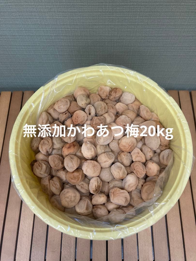 無添加かわあつ梅20kg(10kg×2)白干し梅