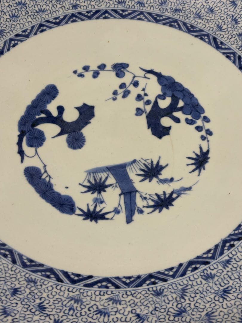 伊万里焼　大皿　微塵唐草　46㎝