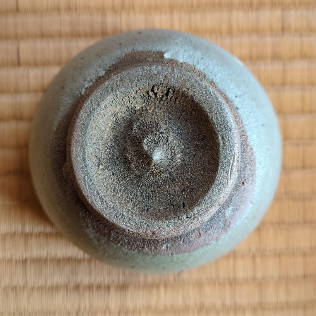 灰色 陶器 茶碗 直径約12.5cm　奥高麗　茶碗　骨董品