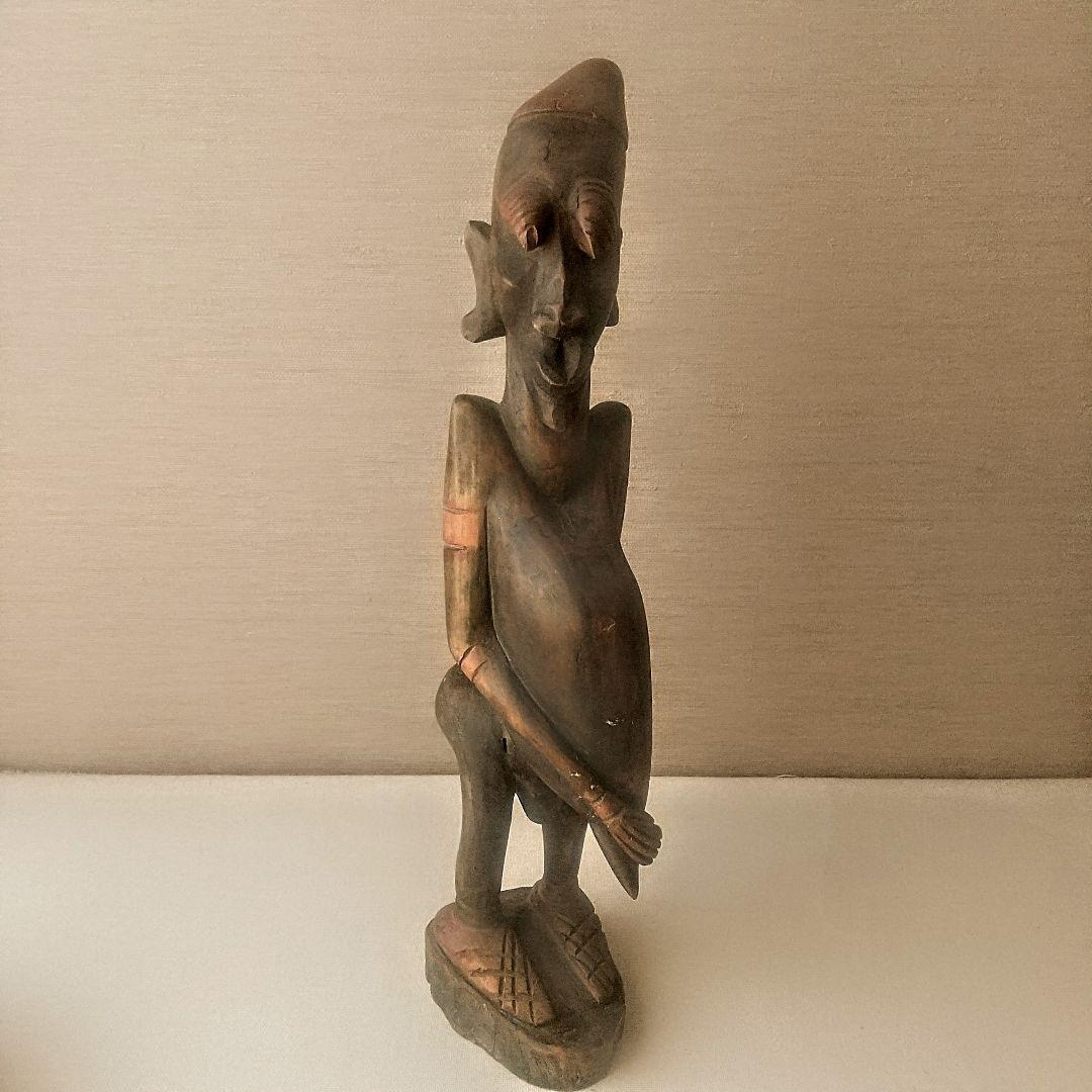 【驚異の人体表現】ヴィンテージ アフリカ彫刻 45cm プリミティブアート