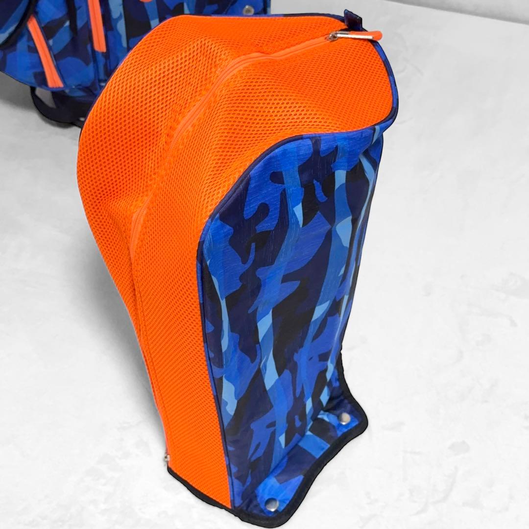 【美品】Riviera キャディバッグ ネイビー/オレンジ 迷彩
